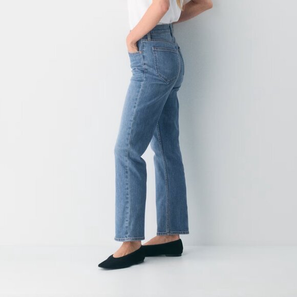 ARITZIA DENIM FORUM Women's Straight Leg Jeans Size 28 Dark Wash Casual - Picture 2 of 7